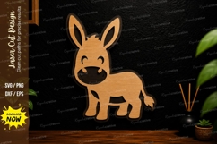 Cute Donkey Cartoon Laser Cut Svg Design donkey svg Product Image 1