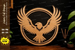 Eagle Wings Circle Laser Cut Svg Design eagle svg, eagle Product Image 1