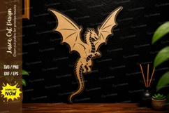 Fantasy Dragon Laser Cut Svg Design dragon svg, fantasy Product Image 1