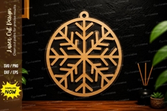 Nordic Snowflake Laser Cut Svg Design snowflake svg Product Image 1