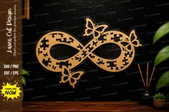 Butterfly Infinity Laser Cut Svg Design butterfly infinity Product Image 1