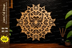 Mandala Flower Laser Cut Svg Design mandala flower svg Product Image 1