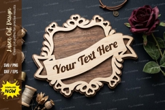 Decorative Name Frame laser Cut svg Cutting file decorative Product Image 1