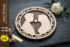 Couple Love Frame laser Cut svg Cutting file couple love svg Product Image 1