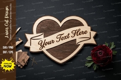 Heart Name Plate laser Cut svg Cutting file heart name svg Product Image 1