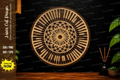 Mandala Circle Laser Cut SVG Wall Art mandala circle svg Product Image 1