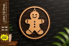 Gingerbread Ornament Laser Cut Svg Design gingerbread svg Product Image 1