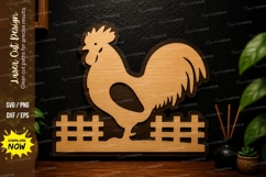 Rooster Farm Laser Cut SVG Rustic Chicken Decor rooster svg Product Image 1