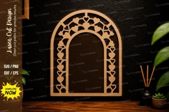 Heart Arch Frame Laser Cut SVG Design arch frame svg, heart Product Image 1