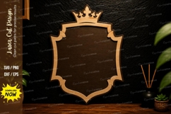Royal Crown Border Laser Cut SVG Design royal border svg Product Image 1