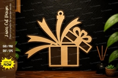 Gift Box Ornament Laser Cut SVG Design gift ornament svg Product Image 1