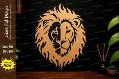 Majestic Lion Head Laser Cut SVG Design lion svg, lion head Product Image 1