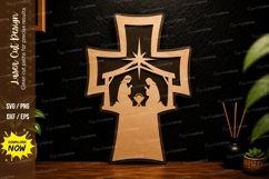 Religious Cross Family Laser Cut SVG Design cross family svg Product Image 1