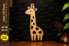 Cute Giraffe Laser Cut SVG Design giraffe svg, cute giraffe Product Image 1