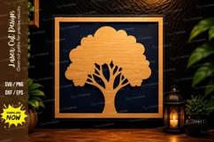Tree Frame Laser Cut SVG Design tree frame svg, nature frame Product Image 1