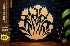 Flower Bouquet Laser Cut SVG Design flower bouquet svg Product Image 1