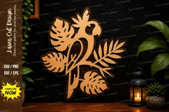 Tropical Toucan Laser Cut SVG Design toucan svg, tropical Product Image 1