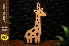 Cute Giraffe Laser Cut SVG Animal Ornament Design giraffe Product Image 1