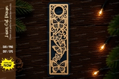 Floral Bookmark Laser Cut SVG Elegant Reading Gift floral Product Image 1