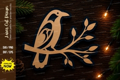 Bird Branch Laser Cut SVG Design bird branch svg, bird wall Product Image 1