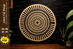 Mandala Circle Laser Cut SVG Design mandala svg, mandala Product Image 1