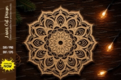 Mandala Flower Laser Cut SVG Design mandala svg, mandala Product Image 1