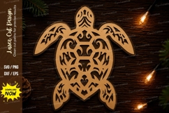 Sea Turtle Mandala Laser Cut SVG Design sea turtle svg Product Image 1