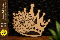 Floral Crown Laser Cut SVG Design floral crown svg, crown Product Image 1