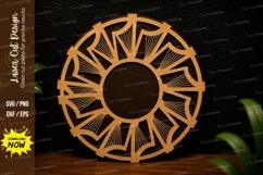 Geometric Circle Frame Laser Cut SVG Design geometric frame Product Image 1