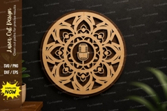 Microphone Floral Circle Laser Cut SVG Design microphone Product Image 1