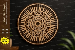 Decorative Piano Mandala Laser Cut SVG Design decorative Product Image 1
