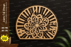 Half Mandala Piano Laser Cut SVG Design half mandala piano Product Image 1