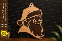 Santa Claus Ornament Laser Cut SVG Design santa claus svg Product Image 1