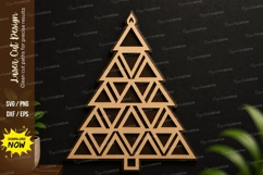Geometric Christmas Tree Laser Cut SVG Design geometric Product Image 1