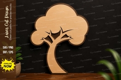Minimal Tree Laser Cut SVG Design tree svg, minimalist tree Product Image 1