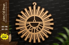 Abstract Sunburst Circle Laser Cut SVG Design sunburst svg Product Image 1