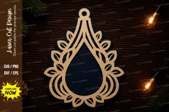 Elegant Teardrop Frame Laser Cut SVG Design teardrop frame Product Image 1