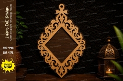 Elegant Diamond Frame Laser Cut SVG Design diamond frame svg Product Image 1