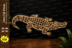 Alligator Crocodile Laser Cut SVG Design alligator svg Product Image 1