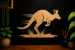 Running Kangaroo Laser Cut SVG Design kangaroo svg, running Product Image 1