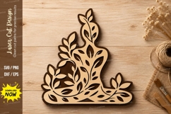 Floral Bunny Rabbit Laser Cut SVG Design bunny svg, rabbit Product Image 1