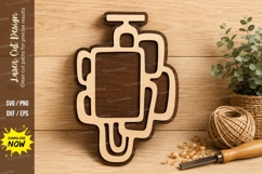 Modern Abstract Frame Laser Cut SVG Design abstract frame Product Image 1