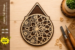 Mandala Water Drop Laser Cut SVG Design water drop svg Product Image 1