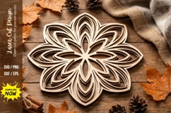 Layered Floral Laser Cut SVG laser cut svg, layered floral Product Image 1