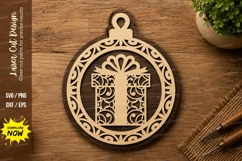 Christmas Gift Ornament Laser Cut SVG Design gift ornament Product Image 1