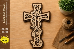 Celtic Cross Laser Cut SVG Design celtic cross svg Product Image 1