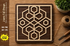 Geometric Hexagon Mandala Laser Cut SVG Design geometric man Product Image 1