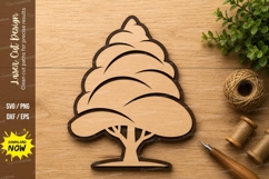 Abstract Pine Tree Laser Cut SVG Design pine tree svg Product Image 1