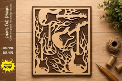 Abstract Guitar Wall Art Laser Cut SVG Design abstract Product Image 1