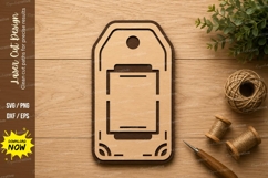 Minimal Hanging Tag Laser Cut SVG Design hanging tag svg Product Image 1